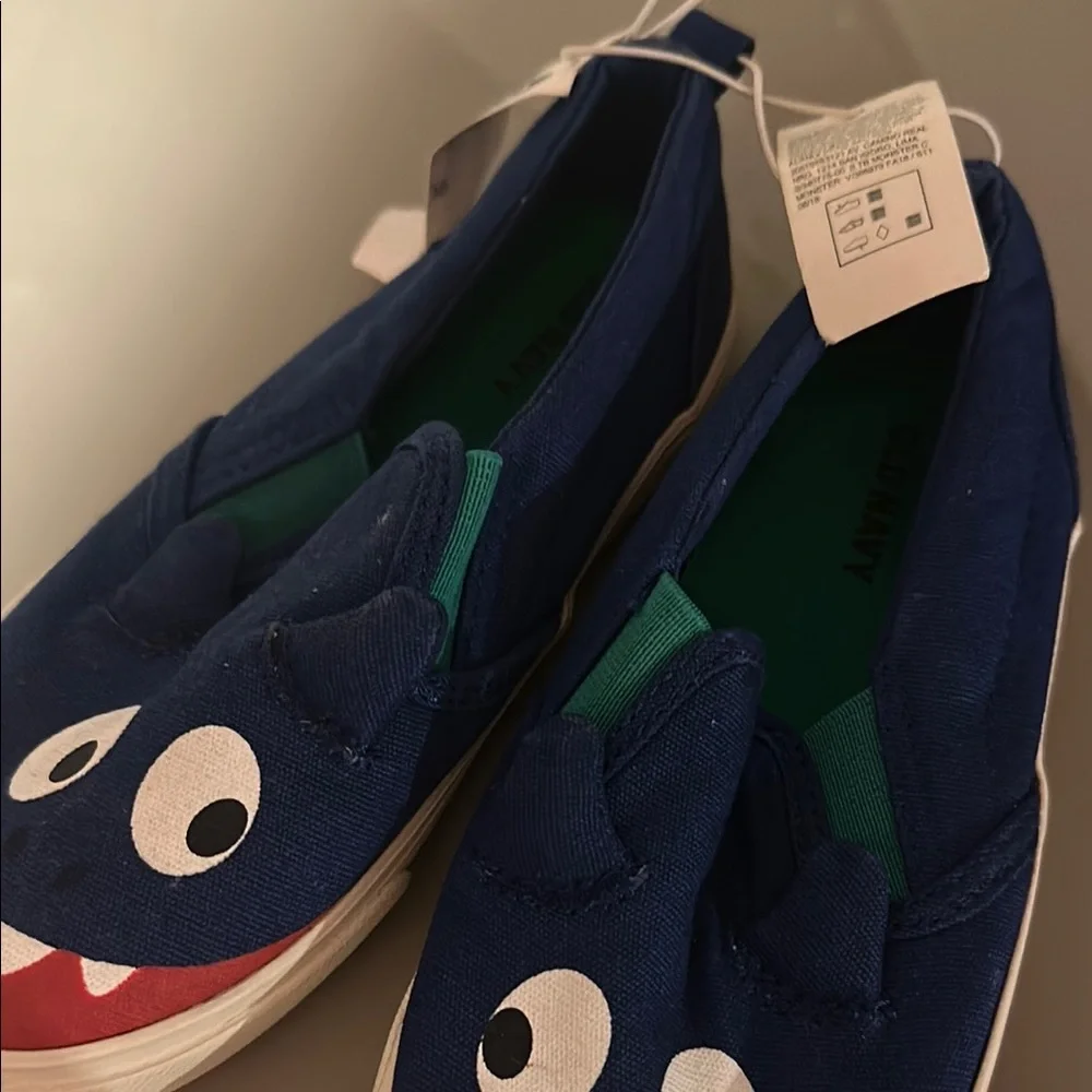 Old Navy Blue and Green Monster Face Sneakers